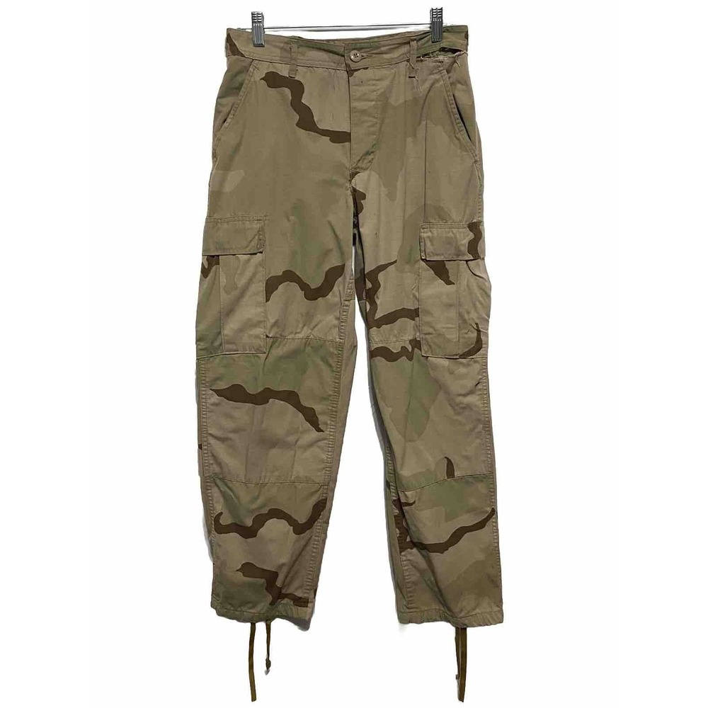 Army Camouflage Military Combat Pants Size Small Short Pants Vintage -Defects